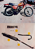 HONDA XL125S, XL185S, SA, SB, SZ (1979-85) Predator Exhaust System ROAD in S/STEEL