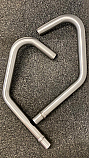 HONDA CB200 LOOK-A-LIKE Exhaust down pipes (pair) In Stainless Steel NEW!
