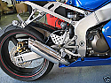 Kawasaki ZX6R, ZX636 03-05 Predator GP Silencer in BRUSHED Stainless