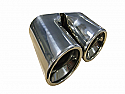 TAIL PIPE Twin 3" Inrolled staggered Twin 3" Inrolled staggered 170mm total width, 140mm long, 56mm inlet   