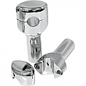 LA CHOPPERS RISERS SMOOTH FOR 1" HANDLEBARS 4" RISE CHROME UNIVERSAL