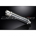 DELKEVIC EXHAUST SILENCER WITH REMOVABLE BAFFLE 350mm ROUND CARBON FIBRE