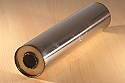 EXHAUST SILENCER Stainless steel 5" (130mm) Round 14" (360mm) Long 2.25" Bore (Centre In Centre Out)