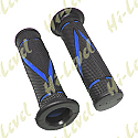 GRIPS DIAMOND BLACK WITH BLUE CUT OUT TO FIT 7/8" HANDLEBARS