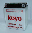 MOTORCYCLE BATTERY 12N14-3A BUDGET 12V  