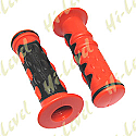 GRIPS FINGER CONTROL RED WITH BLACK INLAY FOR 7/8" HANDLEBARS
