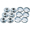 DRAG SPECIALTIES CHROME PLUGS FOR HANDLEBAR CLAMP 1/4" HEX-HEAD
