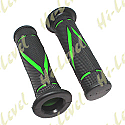 GRIPS DIAMOND BLACK WITH GREEN CUT OUT TO FIT 7/8" HANDLEBARS