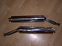 YAMAHA TRX850 ROAD SILENCERS (PAIR) IN BRUSHED STAINLESS R/BAFFLE