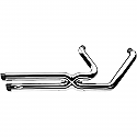 HARLEY DAVIDSON FXST, FLST COMPLETE EXHAUST SYSTEM LEGACY GEN-X 2-INTO-2 STAINLESS STEEL CHROME