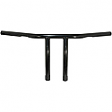EMGO HANDLEBAR 1" T-BAR BLACK WITH 8" END RISE DIMPLED