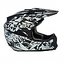 RSX13 Craze BLACK/SILVER Kids MX Helmet