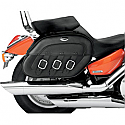 HONDA VTX1300N, VTX1300R, VTX1300S, VTX1800N, VTX1800R, VTX1800S 2003-2009 SADDLEBAG SPECIFIC FIT SYNTHETIC LEATHER PLAIN BLACK